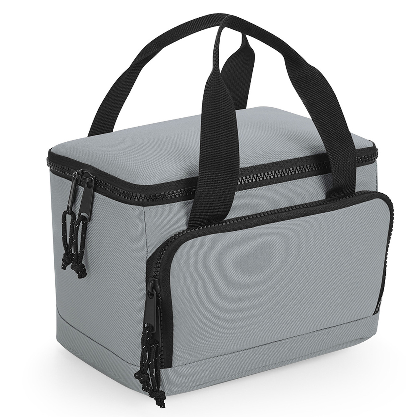 Bagbase Kleine koeltas/lunch tas model Compact - 24 x 17 x 17 cm - 2 vakken - grijs/zwart -