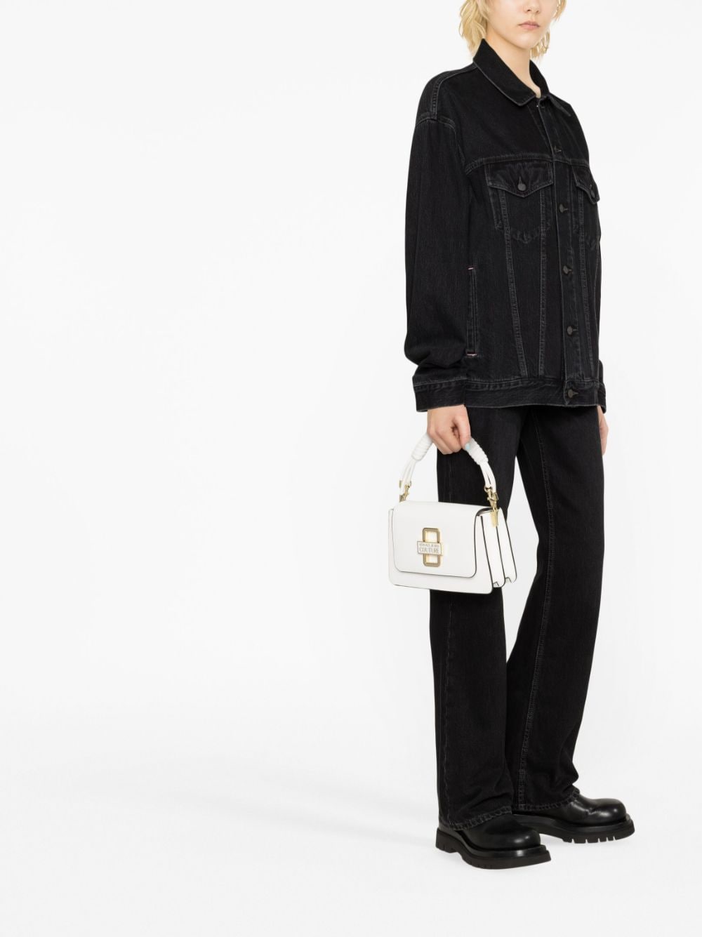 Versace Jeans Couture Shopper met logo - Wit