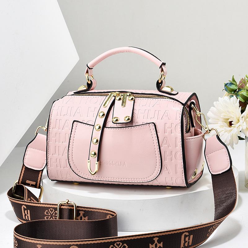 Umsif Crossbody Bags for Women Stylish Wide Guitar Strap Shoulder Bag Casual Camera Crossbody Purse Colourful Faux Leather Top Handle Handbag for Women