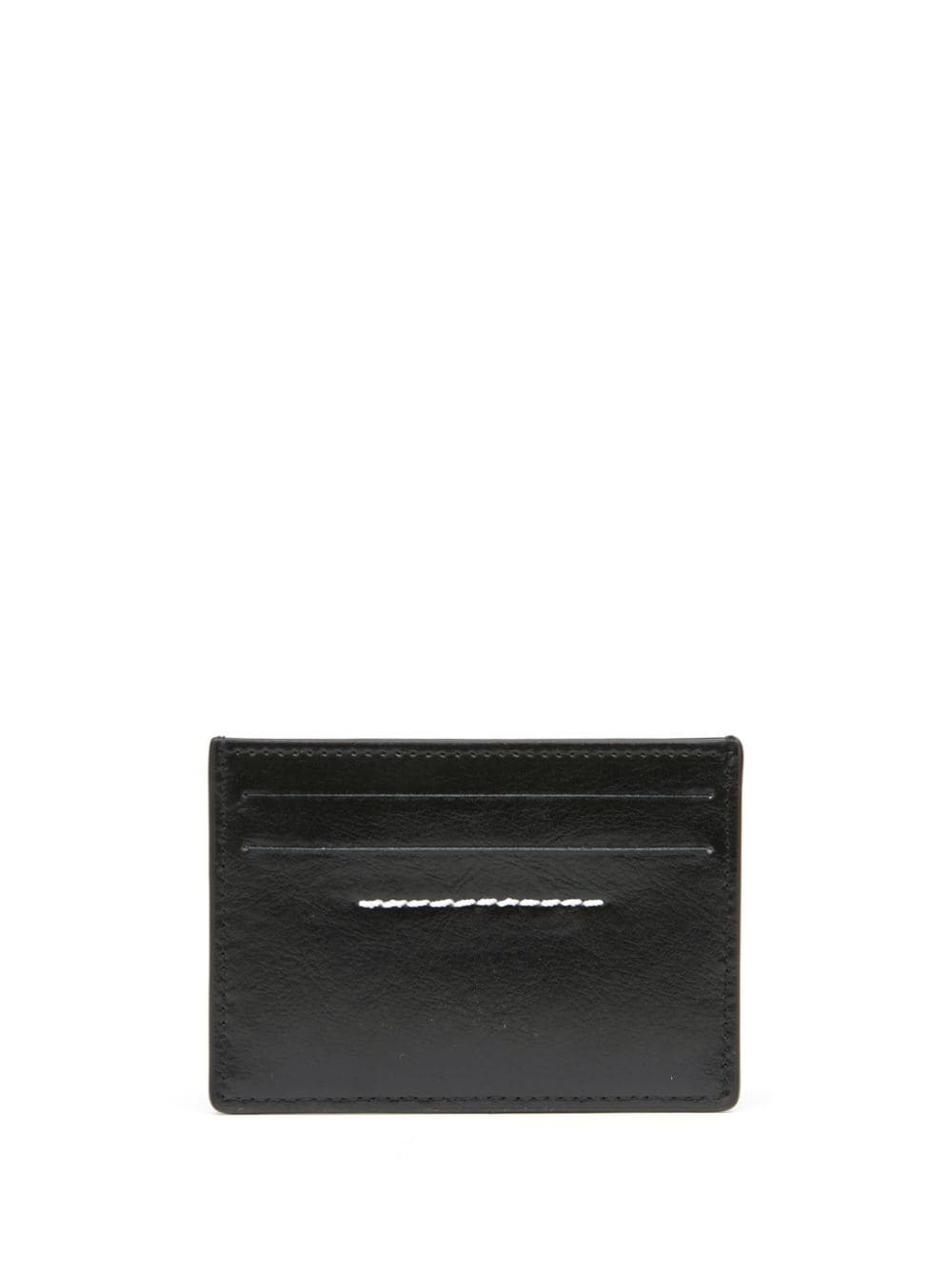 MM6 Maison Margiela Numeric leather cardholder - Zwart