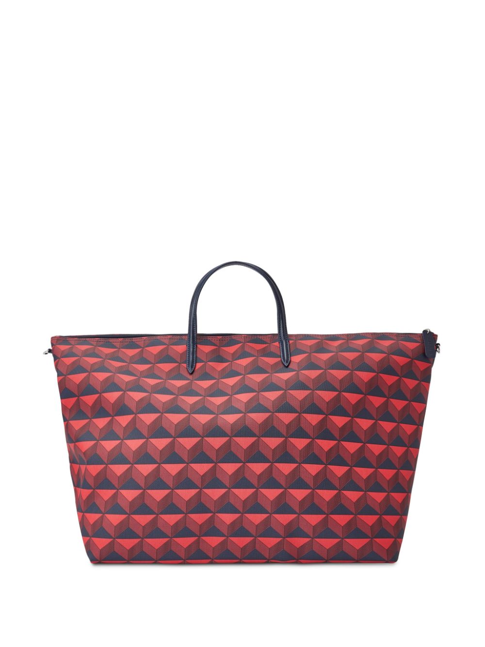 Lacoste geometric-print tote bag - Rood