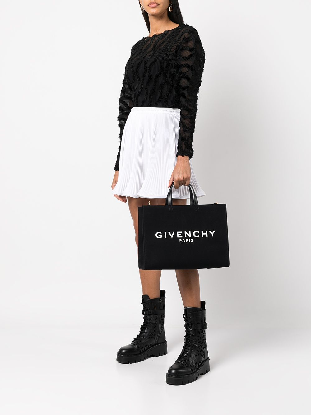 Givenchy Shopper met logoprint - Zwart