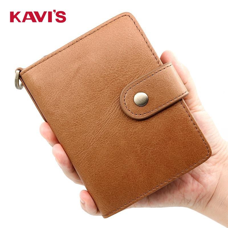 Kingdushi KAVIS Cowhide Men's Wallet Anti RFID Multi Card Wallet Genuine Leather Wallet