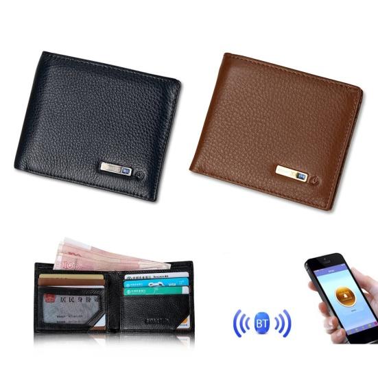 Bag Accessorries Men Smart Faux Leather Bluetooth-compatible Location Wallet Anti-lost GPS Purse