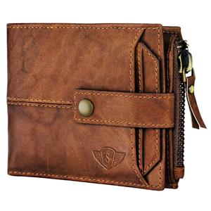 Vintage Goat leather Bags Brown Genuine Leather Wallet for Men with Card Holder | Mens Wallet | RFID Men Wallet | Purse