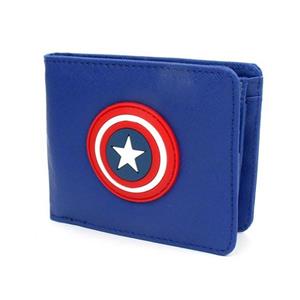 Board M Factory Marvel Captain America Simple Half Wallet Junior Men's Student Coin Purse Card Wallet Coin Holder MARVEL