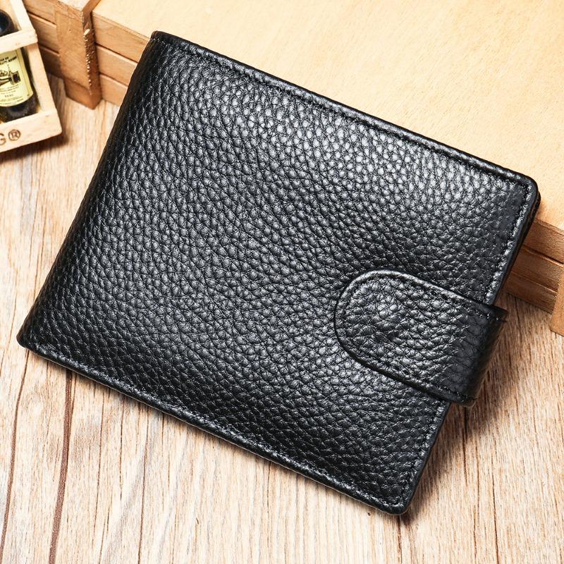 VIA ROMA Vintage Leather Wallet Men's Wallet Multi-slot Card Top Layer Cowhide Change Bag