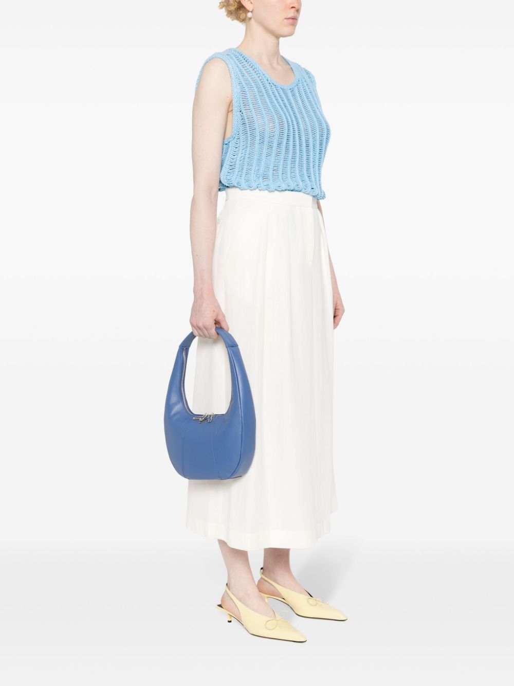Le Tanneur medium Juliette leather shoulder bag - Blauw