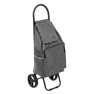 5five Boodschappen trolley tas met wielen - inhoud liter - grijs - x 30 x 95 cm -