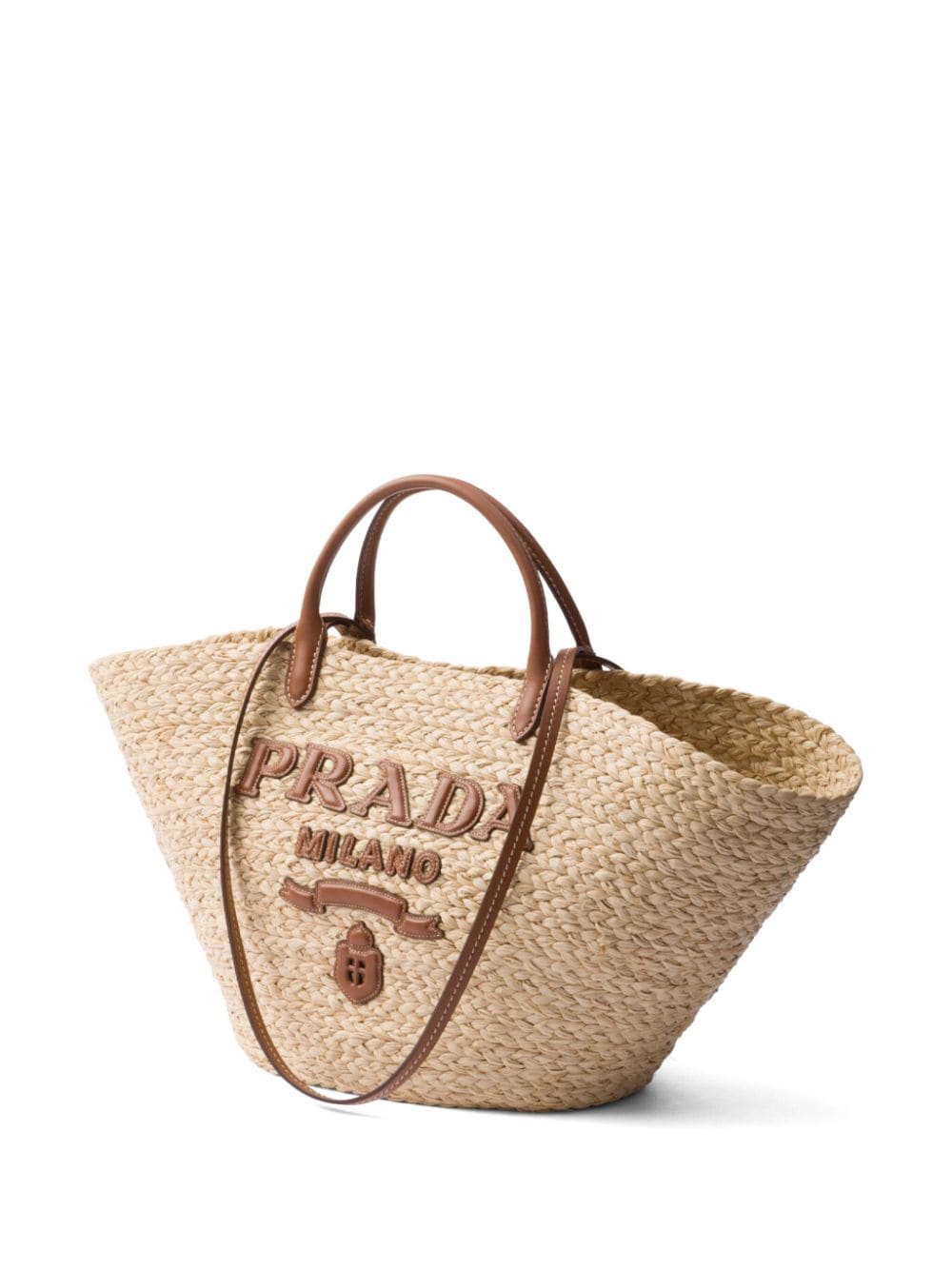 Prada Shopper met logopatch - Beige