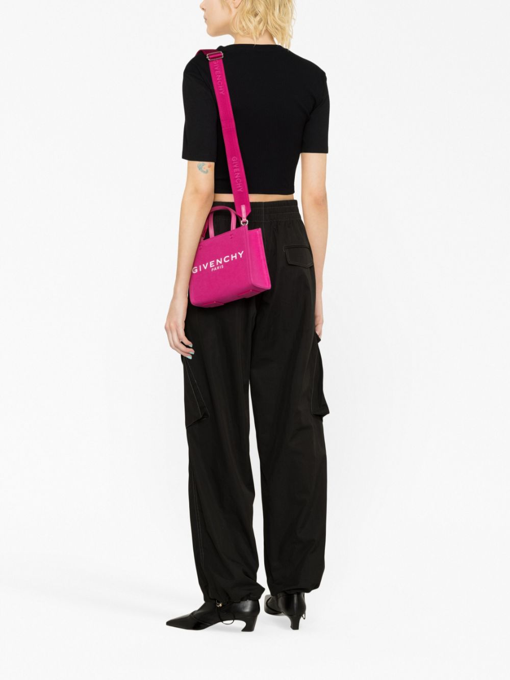 Givenchy G canvas mini-shopper - Roze