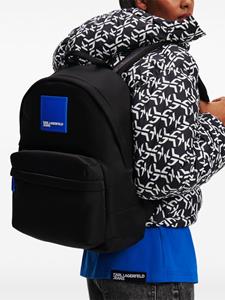 Karl Lagerfeld Jeans logo-patch panelled backpack - Zwart