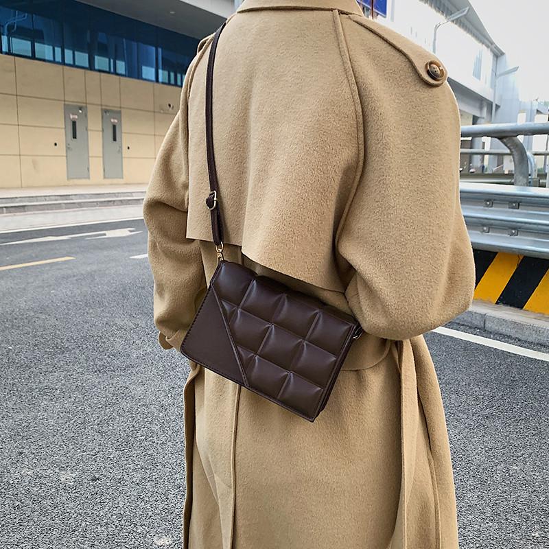 TOQXIKA BAG Mode vrouwen tas effen kleur kleine vierkante tas vrouwen single schouder crossbody tas vrije tijd forens tas