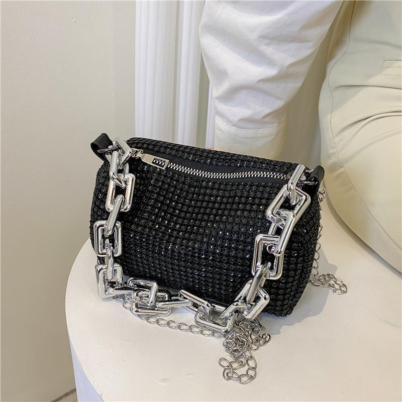 High quality bags Damesrugzak Nieuwe Koreaanse mode Veelzijdige ketting Crossbodytas met één schouder voor damesmode met diamant ingelegde handtas