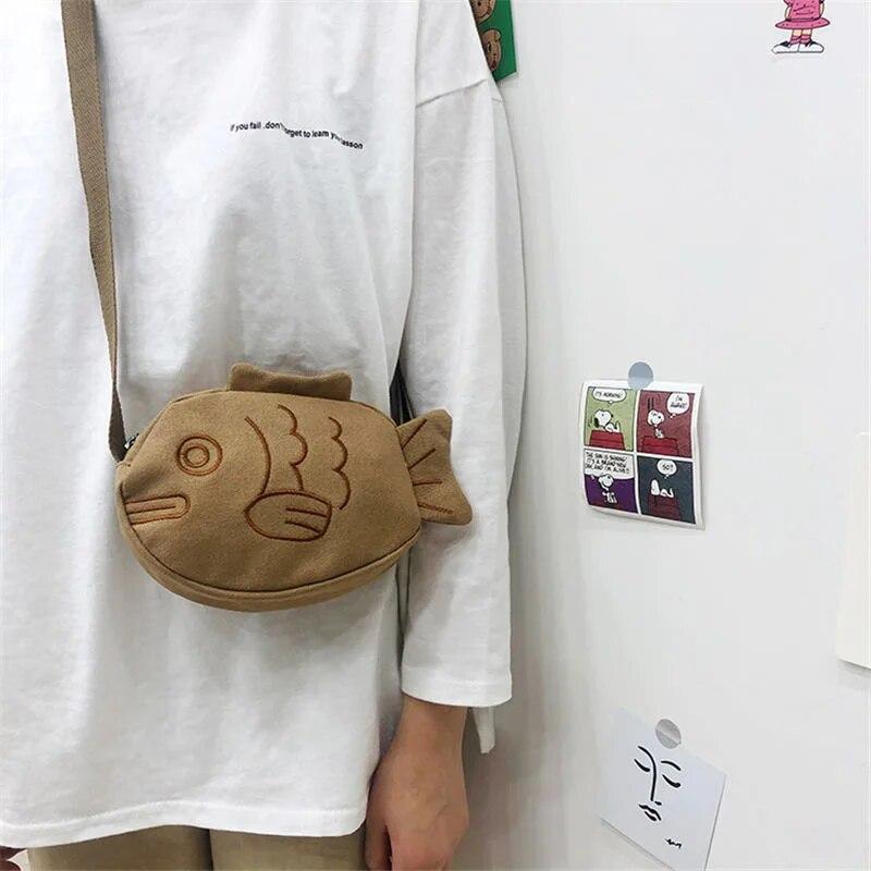 LChome Cartoon Leuke Japanse Taiyaki Mode Rugzak Damestas Messenger Bag Schoudertassen Portemonnee Dames Crossbody Tas