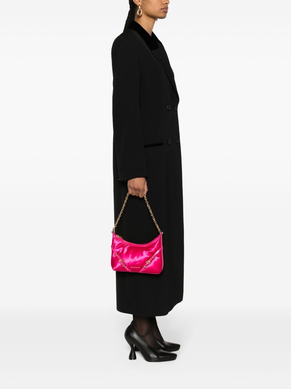 Givenchy Voyou Party satijnen schoudertas - Roze