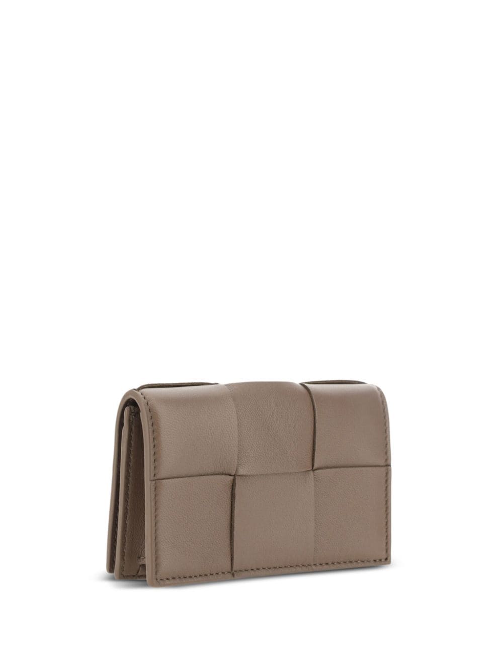 Bottega Veneta Maxi Intrecciato bi-fold wallet - Bruin