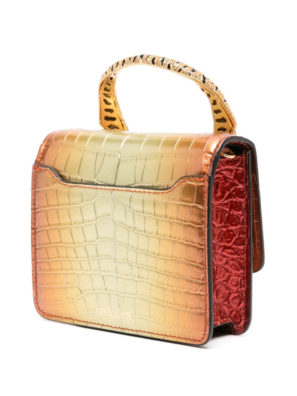 Roberto Cavalli small Roar leather bag - Geel