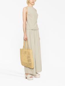 Tory Burch Ella shopper met geborduurd logo - Beige