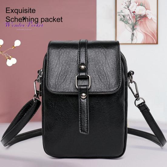 Wonder Pocket Decoratieve Messenger Bag effen kleur draagbare uniforme voering