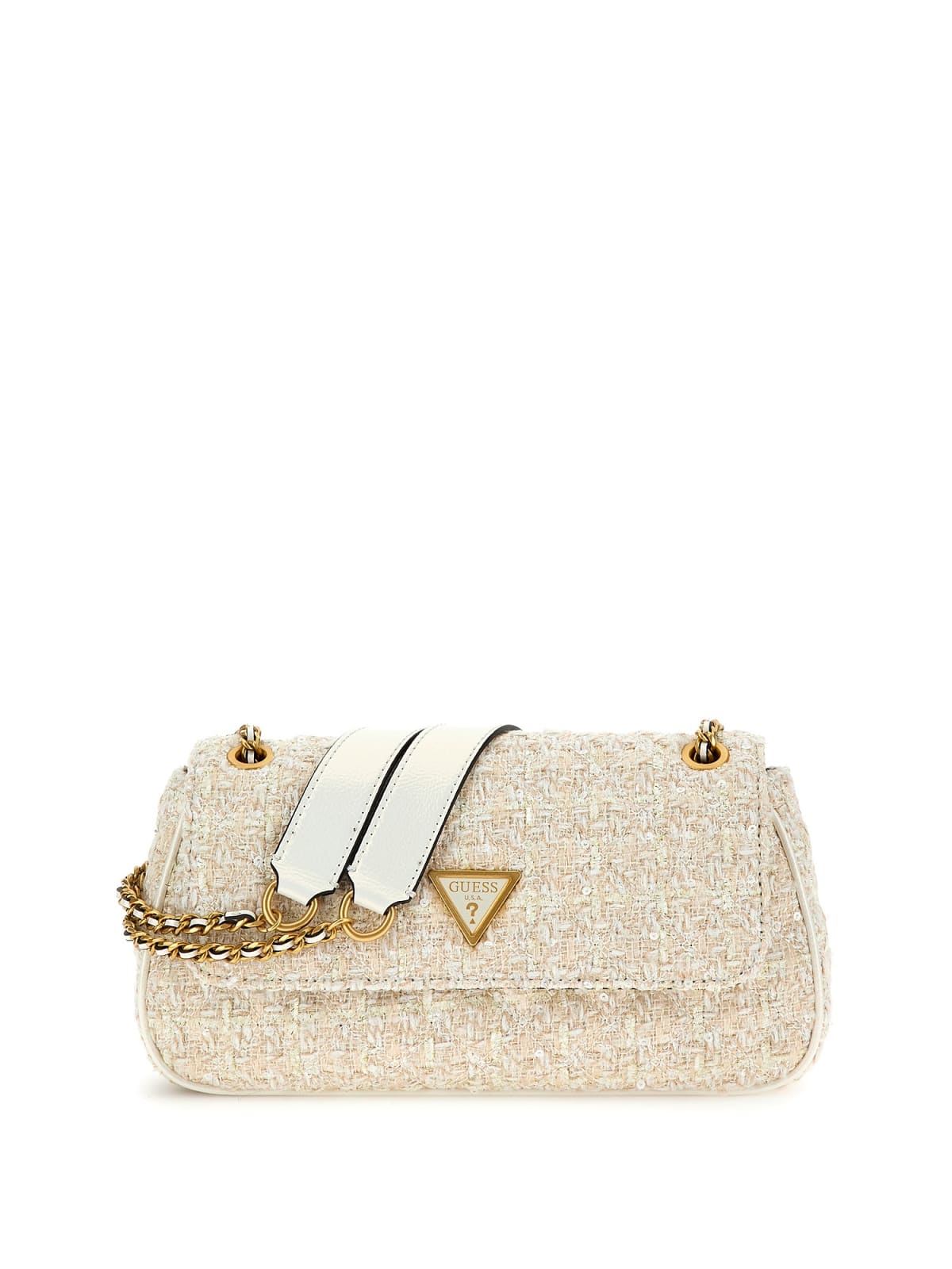 Guess Giully Convertible X Flap Bag Ivoor Multi TI874821