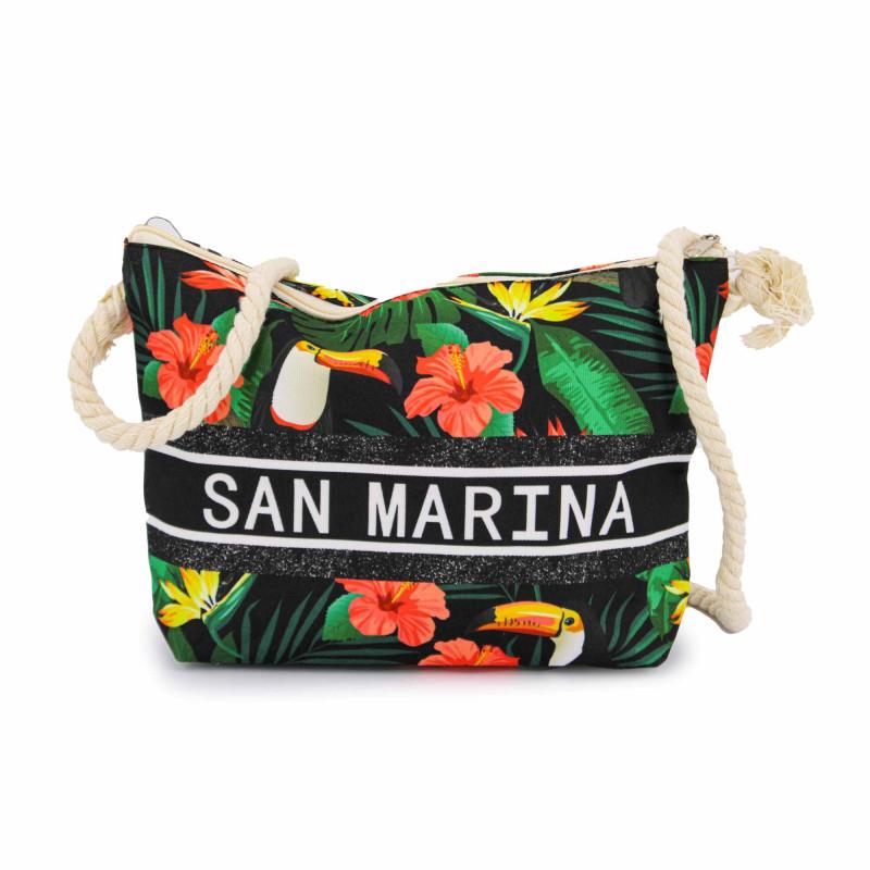 San Marina Petit sac bandouliere à fleur en tissus été eva Femme 