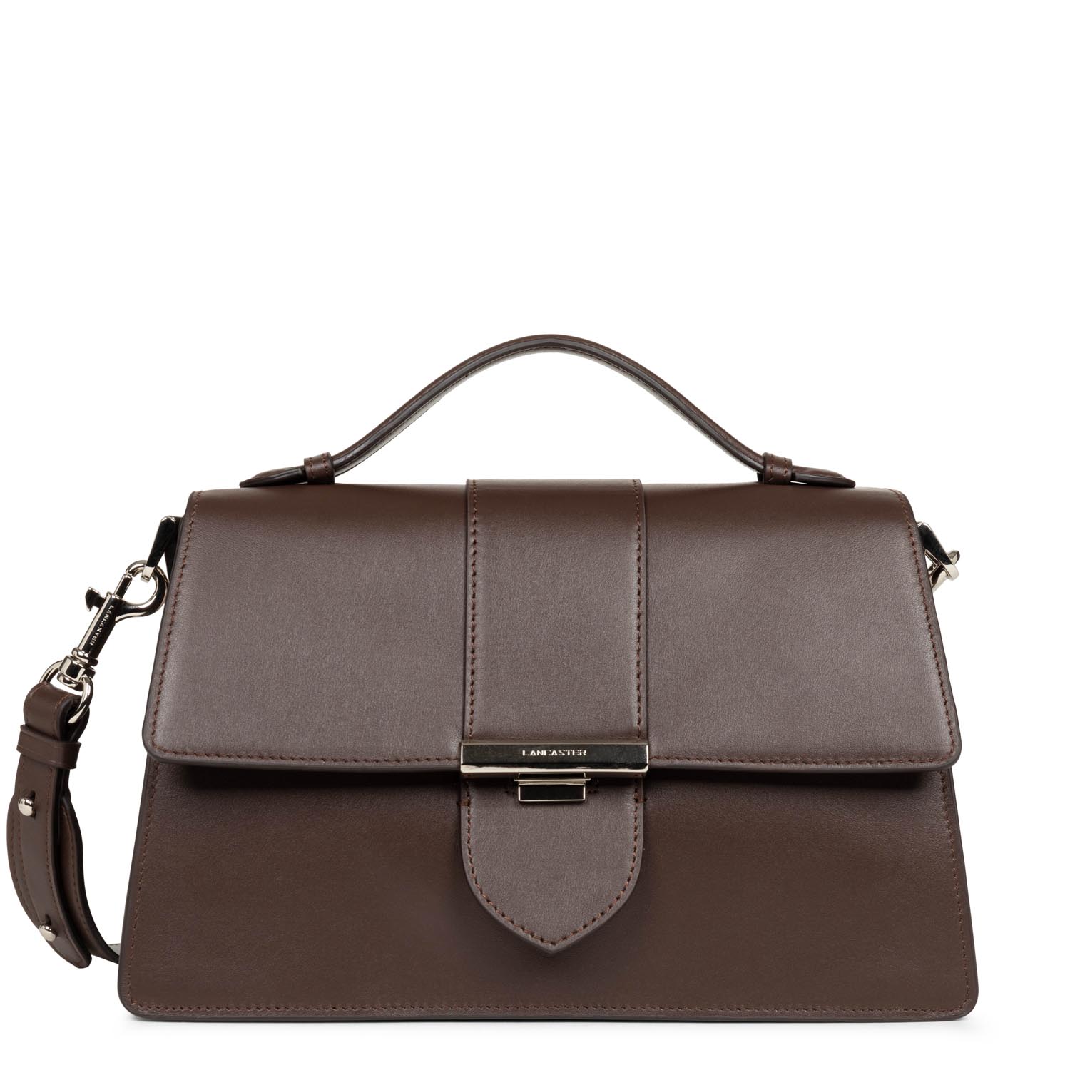 Lancaster Flap handbag with clasp Paris Ily  531-011 Brown