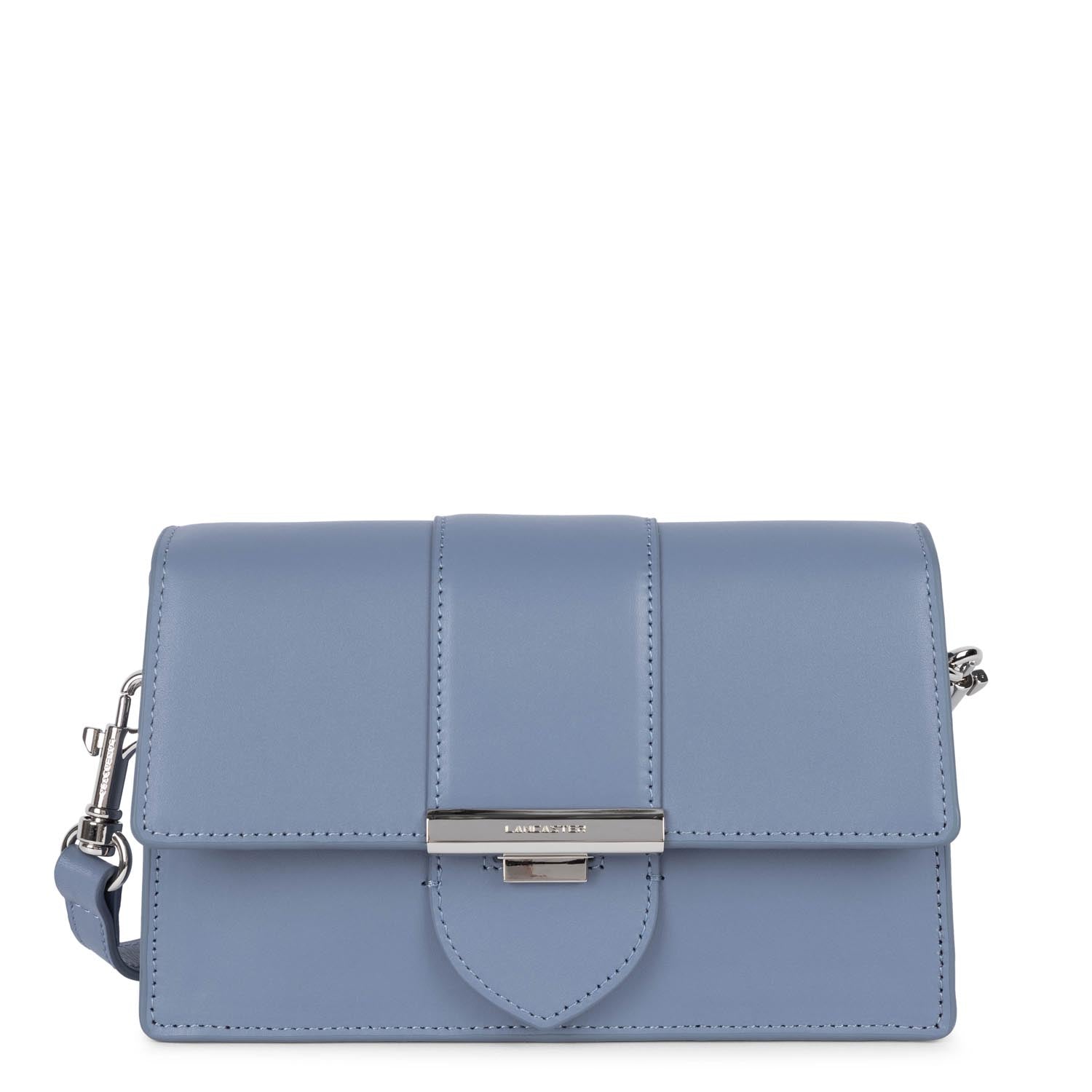 Lancaster Trotter bag with flap and clasp Paris Ily  531-012 Stone Blue