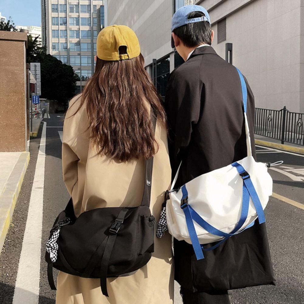 Xiangdashiye Waterproof Simple Crossbody Bag Zipper Sports Message Bag Elegant Men's Nylon Shoulder Bag  Daily