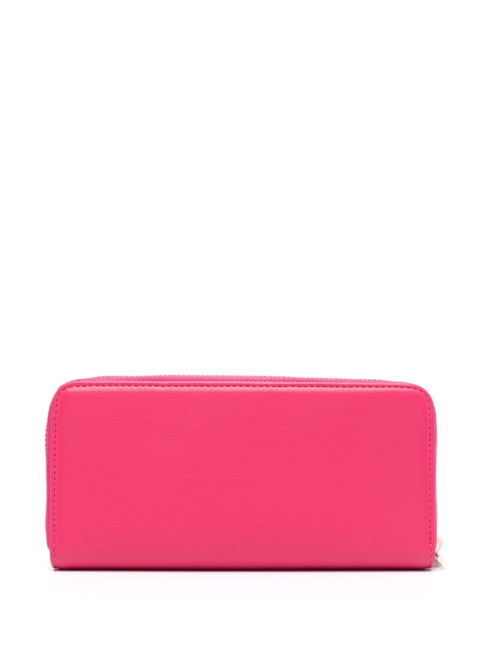 Just Cavalli Leren portemonnee met logo-applicatie - Roze