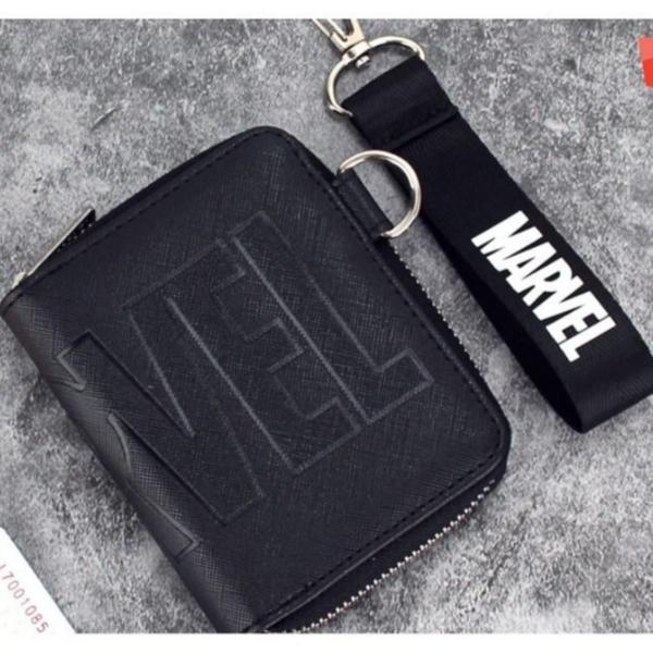 Board M Factory Marvel big logo simple half wallet strap decoration zipper student wallet