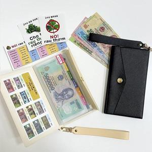 Board M Factory Vietnam Dongwallet Travel wallet with 5 types of copper stickers and straps