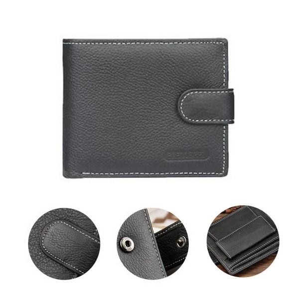 Board M Factory Nemiso Coin Pocket Men's Middle School Student High School Student Half Wallet Coin Storage Leather Wallet Black New Semester Son Wallet Gift