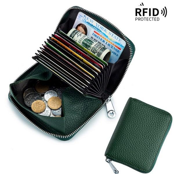 Board M Factory Auxerrein cowhide RFID anti-hacking accordion multi-purpose coin purse