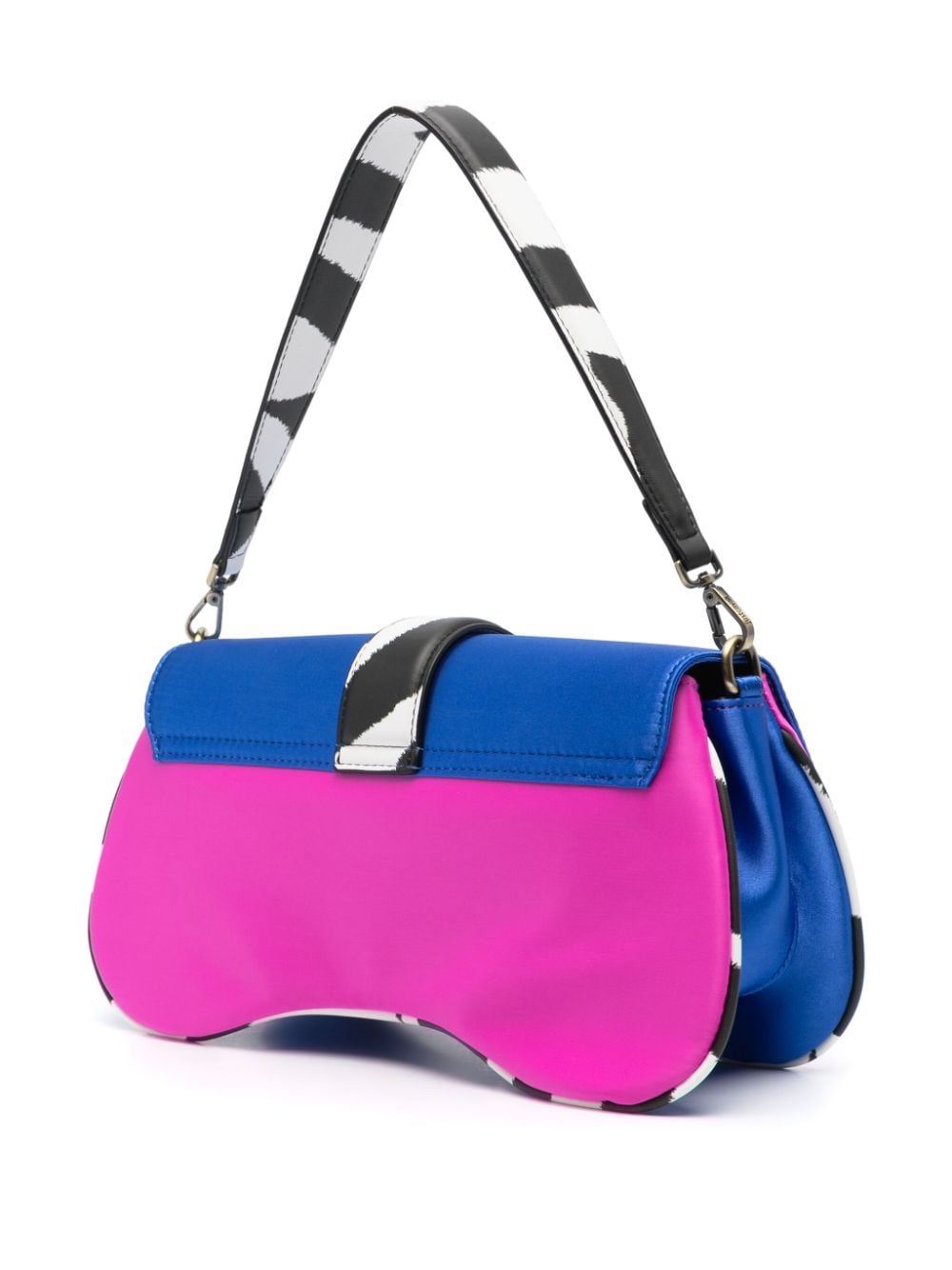 Just Cavalli colourblock shoulder bag - Roze