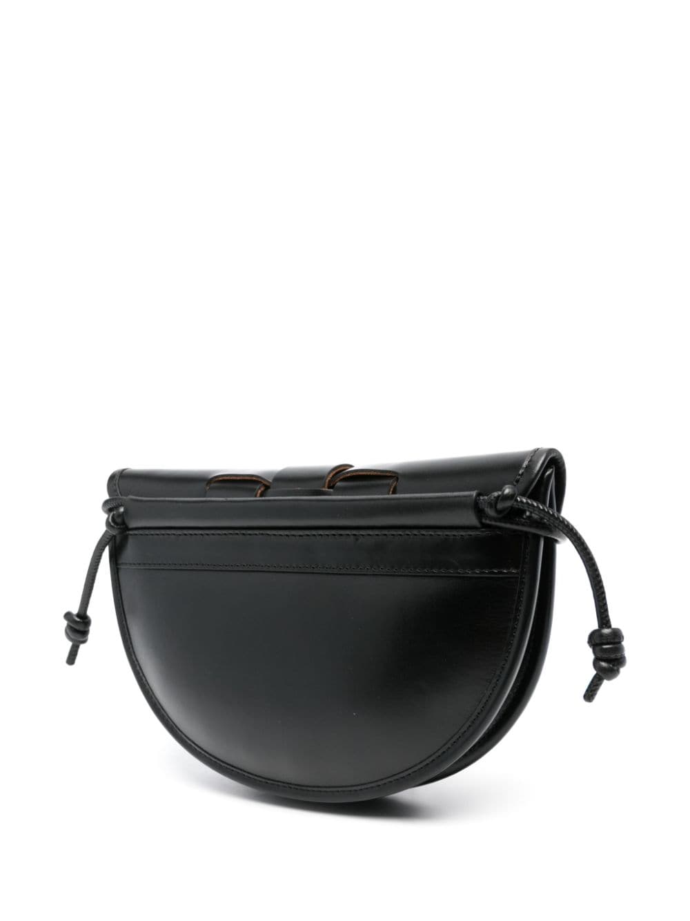 Hereu Lluna Nova leather shoulder bag - Zwart