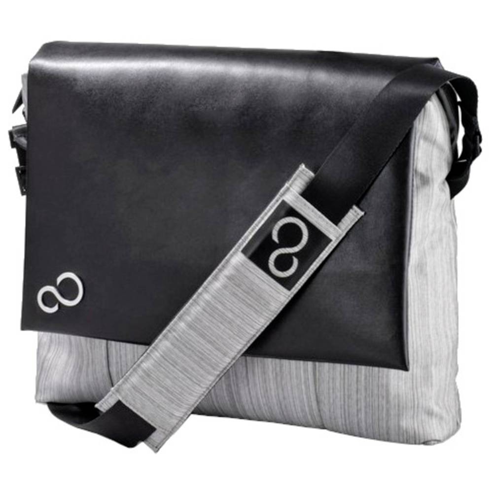 Fujitsu Notebook Tasche Messenger Bag Passend für maximal: 35,6cm (14 ) Schwarz/Grau