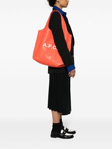 A.P.C. Shopper met logoprint - Oranje