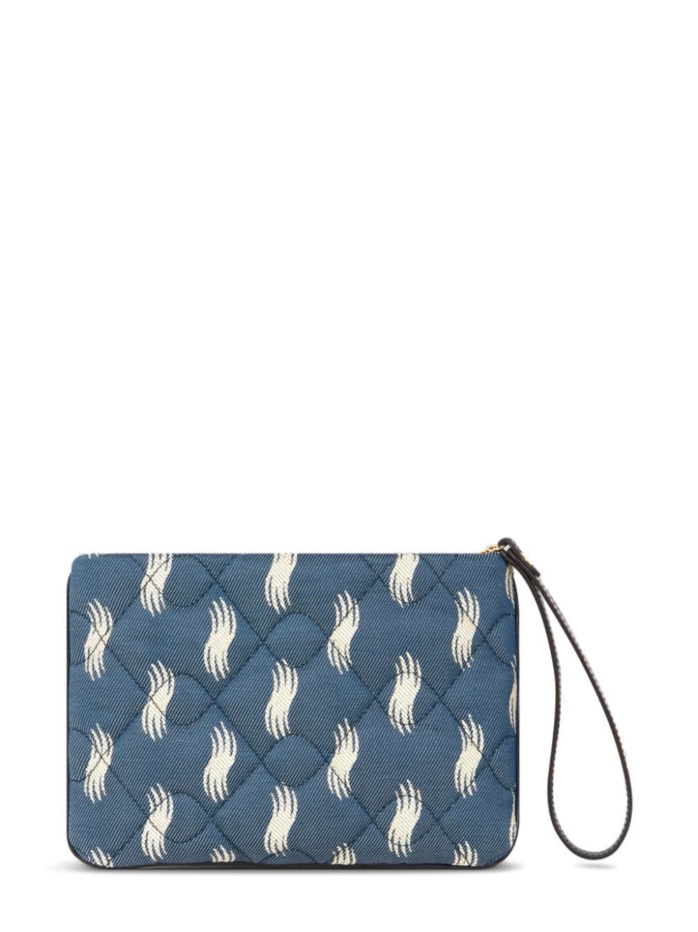 ETRO jacquard quilted pouch - Blauw