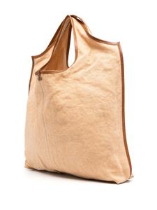 Jérôme Dreyfuss Paco linen tote bag - Beige