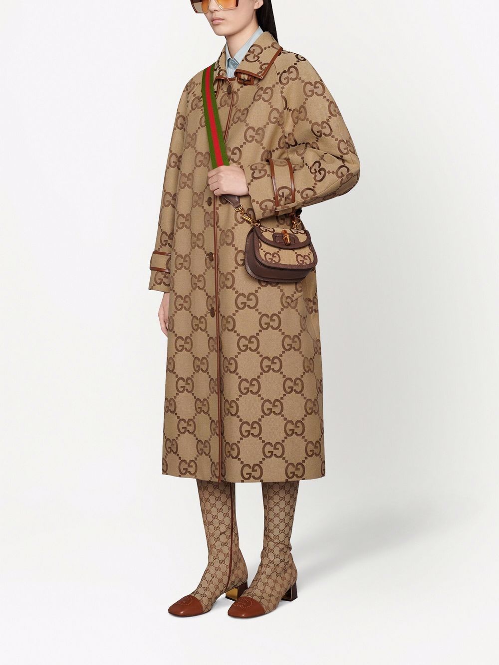 Gucci Shopper met GG logo - Beige