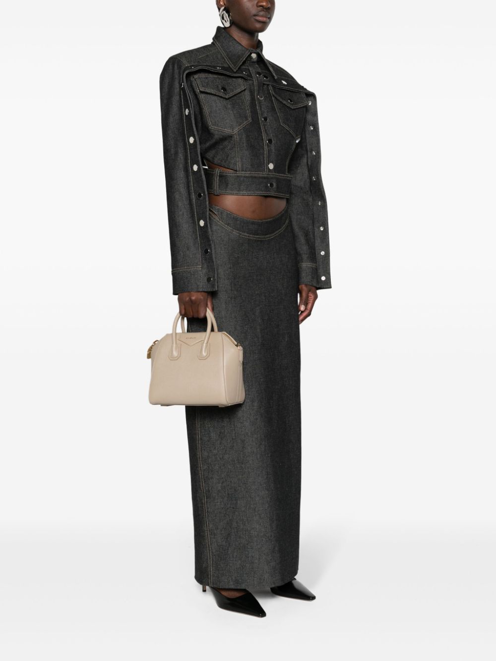 Givenchy mini Antigona leather tote bag - Beige