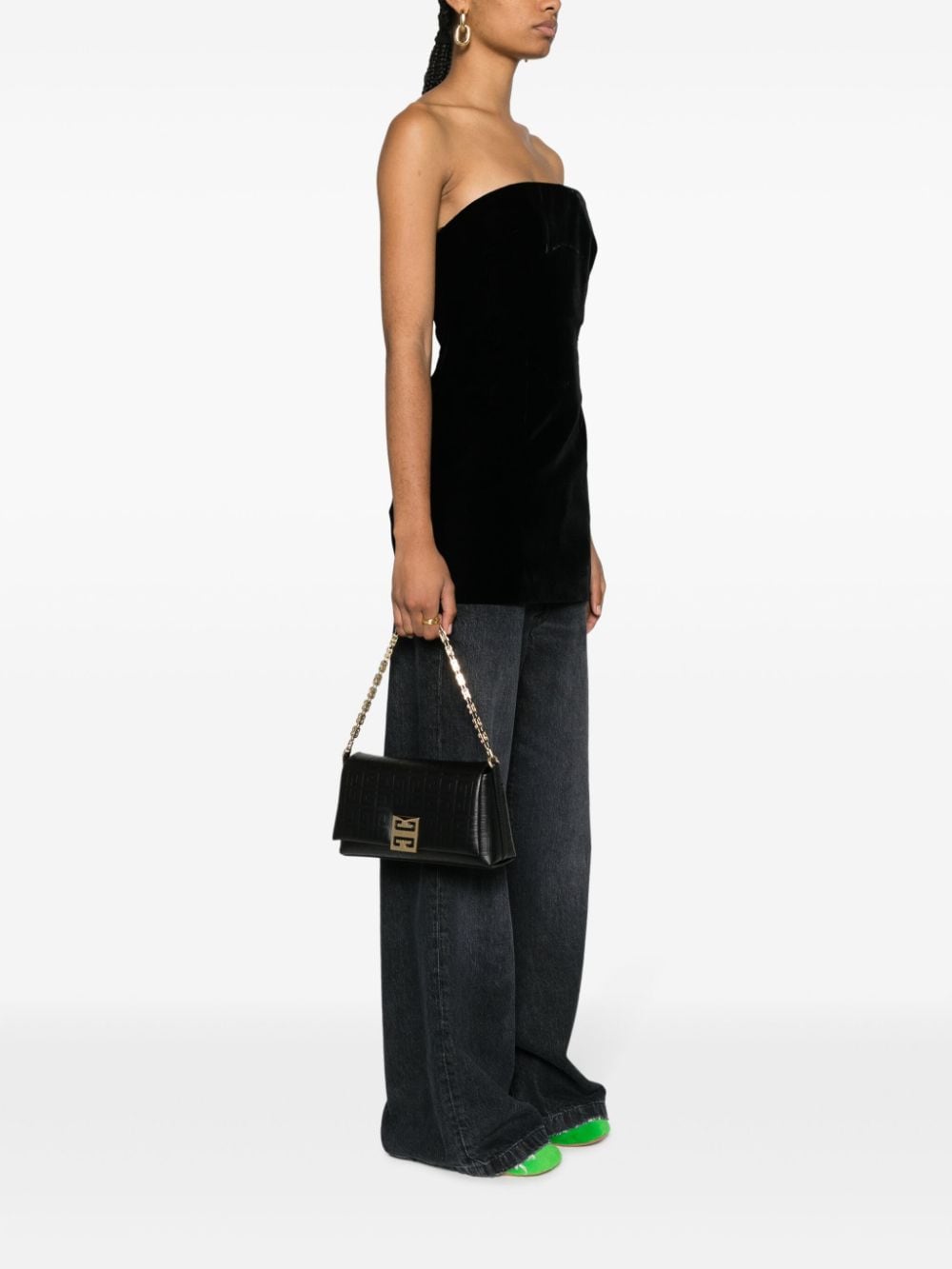 Givenchy 4G leren schoudertas - Zwart