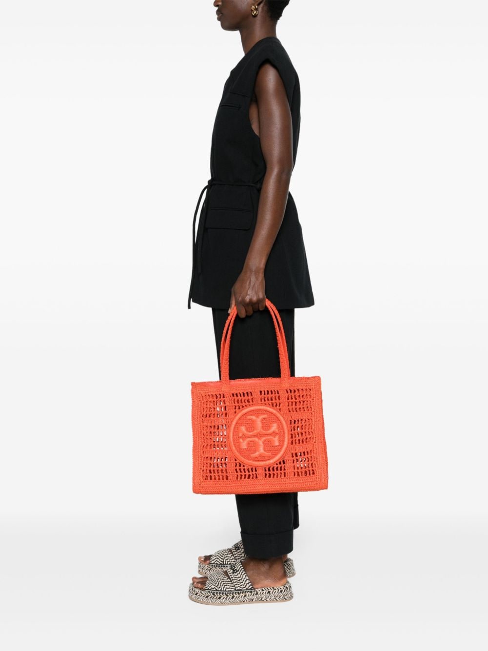 Tory Burch Ella Double T-embossed tote bag - Rood