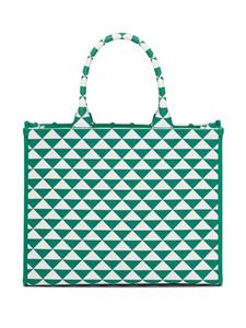 Prada Shopper met jacquard - Groen