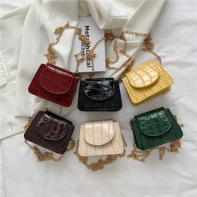 High quality bags Women's Handbag and Backpack Shoulder Handbags Stone Pattern Pu Leather Trend Designer Chain Hasp Bags Coin Purse Fashion Mini Single Square Bag