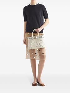 Prada Shopper met studs - Wit