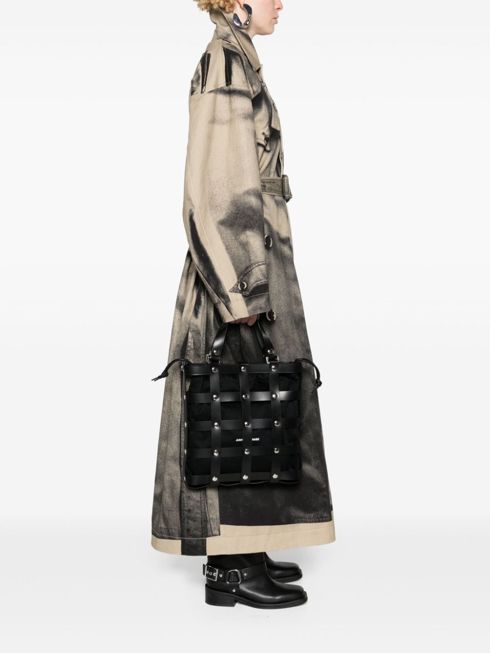 Junya Watanabe caged-design tote bag - Zwart