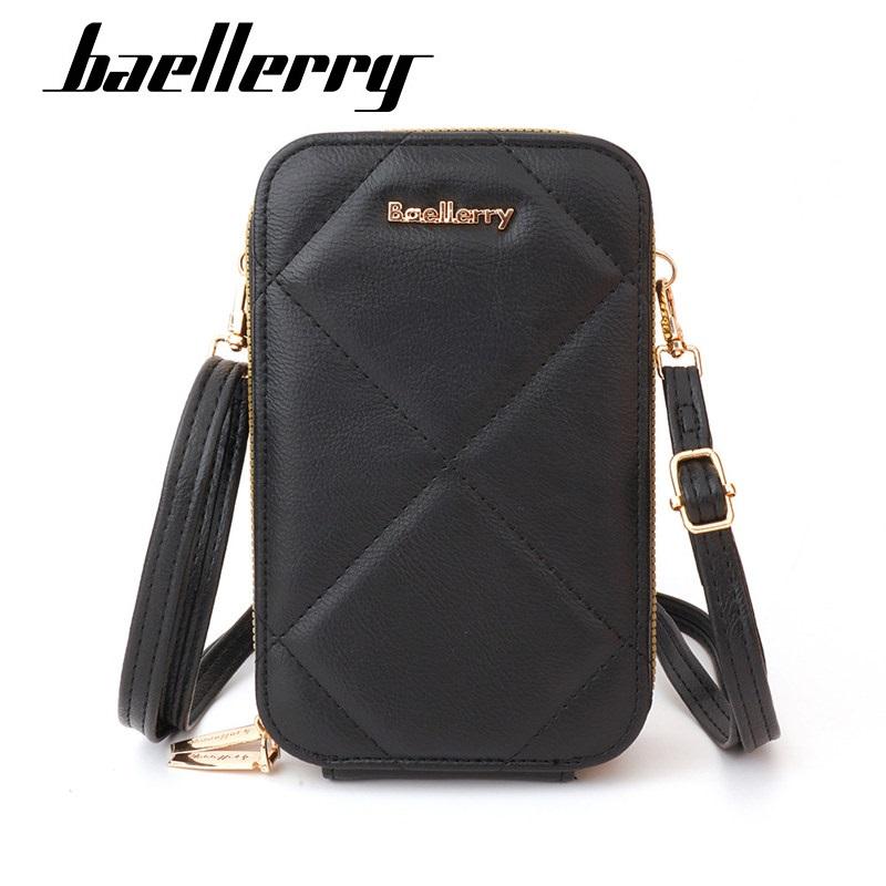 Baellerry Fashion Design Shoulder Bags for Women Classic Phone Bag Double Zipper Messenger Bags for Ladies Purse
