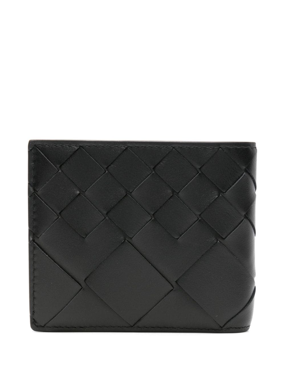 Bottega Veneta Intrecciato bi-fold leather wallet - Zwart